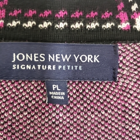 Jones New York Plaid Knit Cardigan - Picture 9 of 12